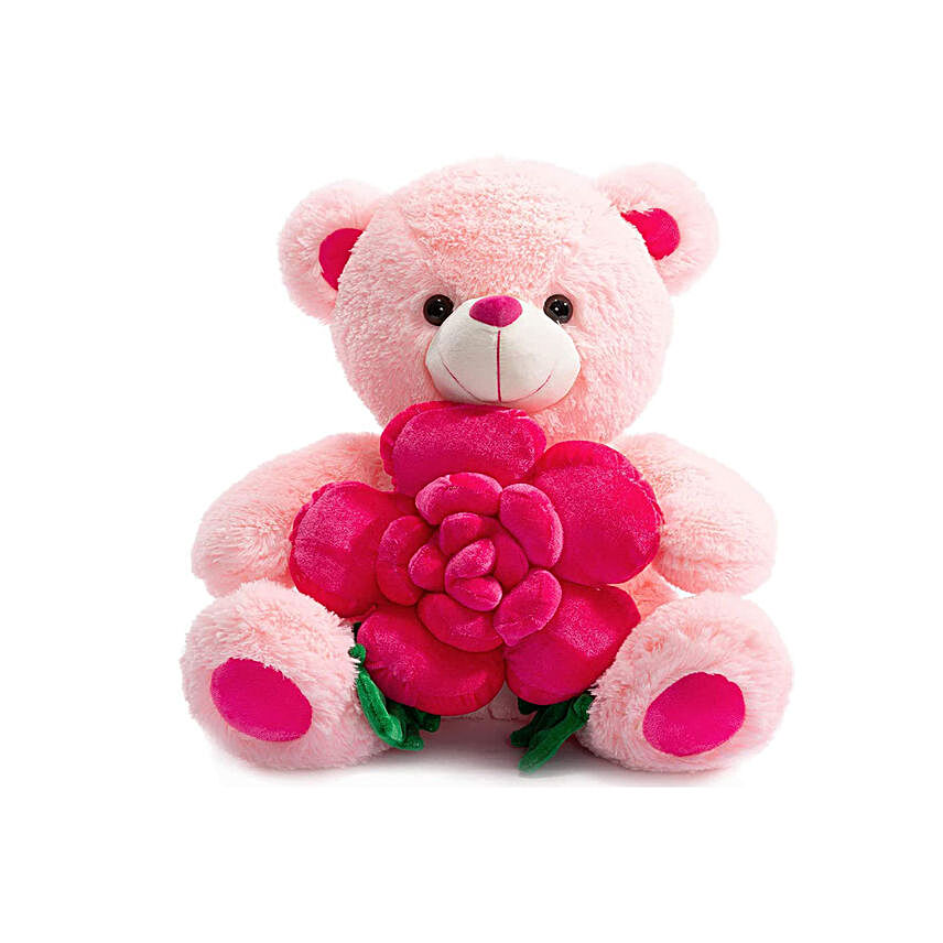 Stuffed Rose Teddy Bear Pink