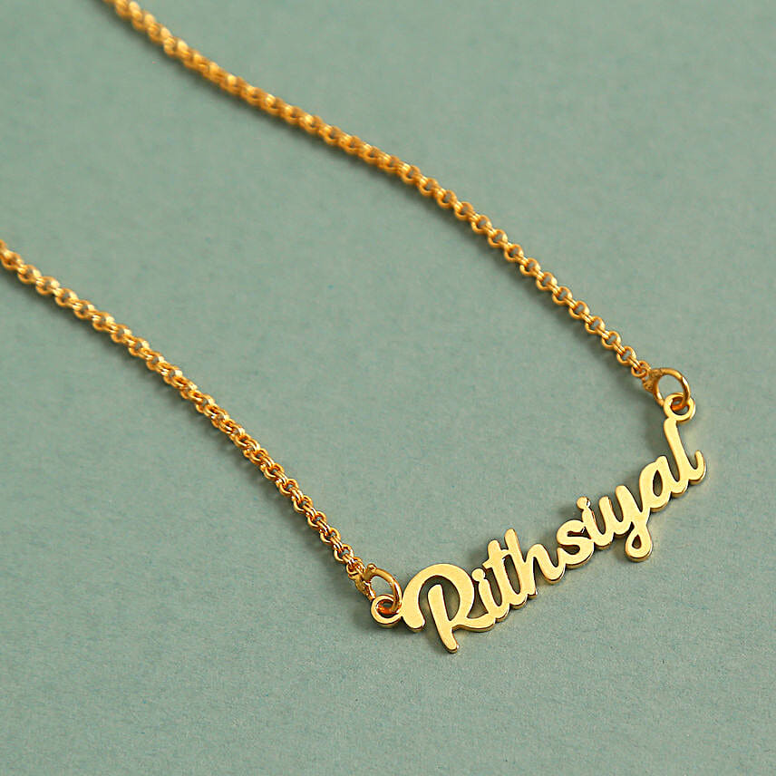 Personalised Gold Plated Name Necklace