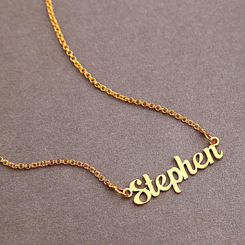 Personalised Italic Font Name Necklace:Personalised Fashion Accessories