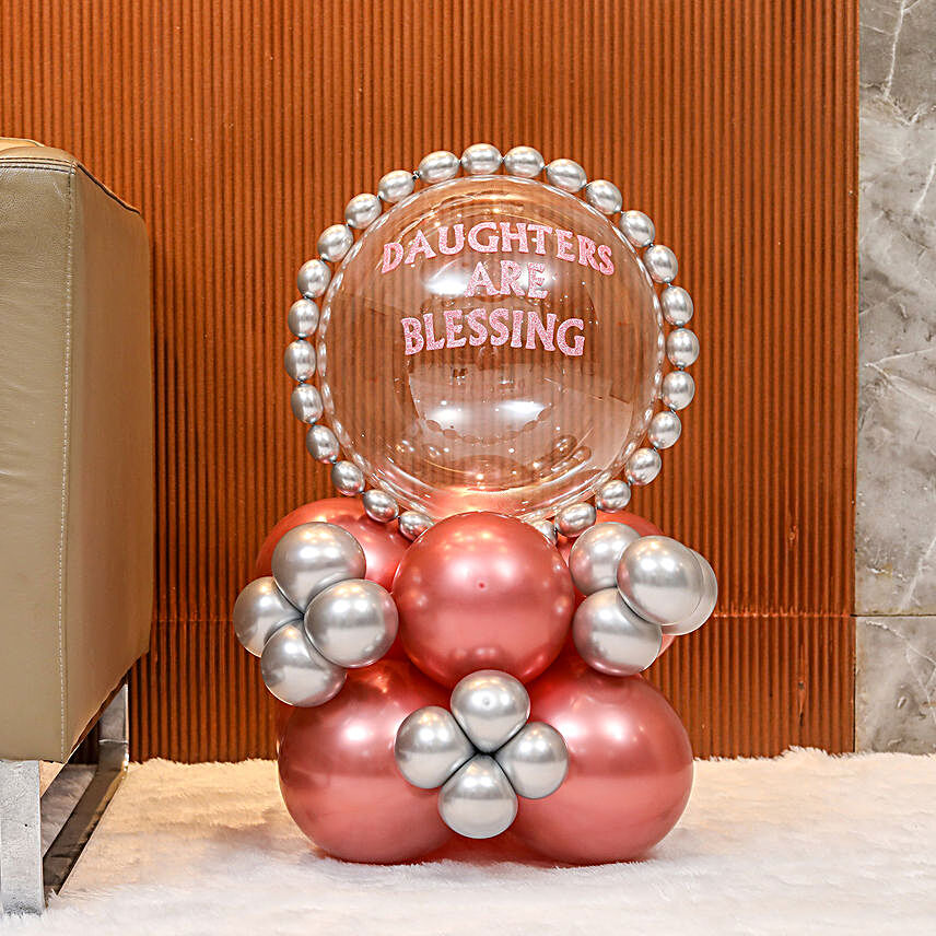 Daughters Are Blessing Balloon Bouquet:Daughters Day Gift Ideas