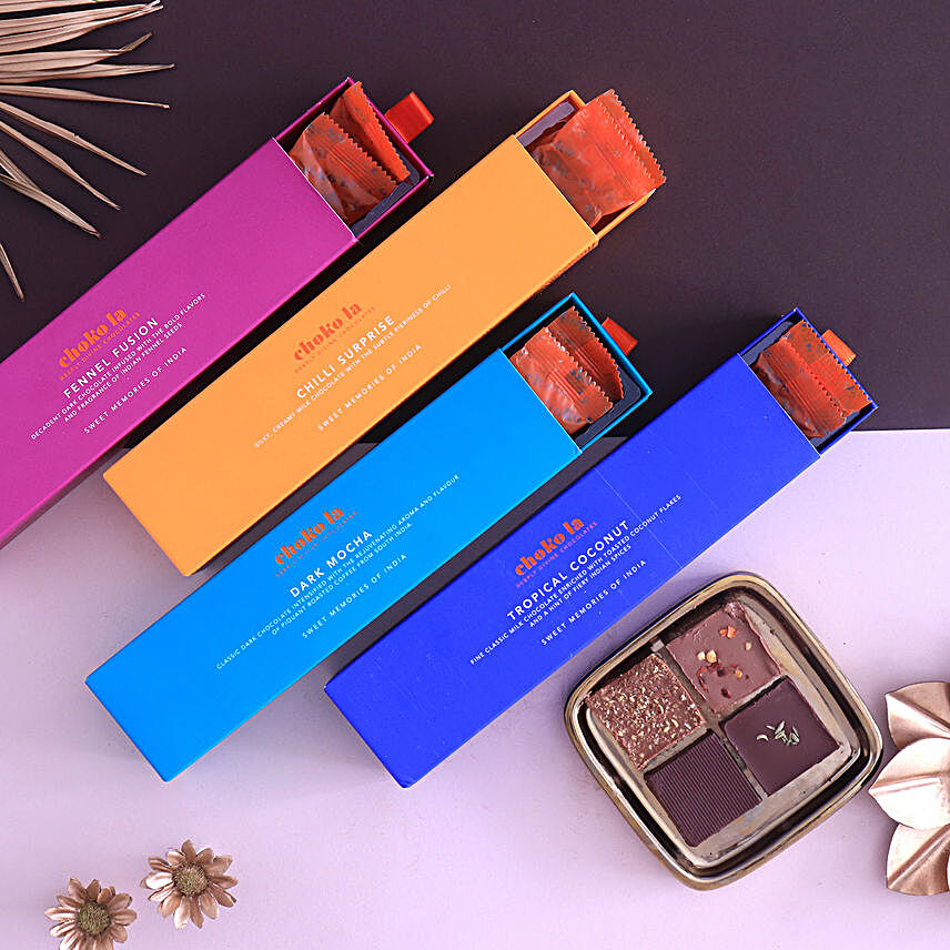 Chokola Solo Souvenir Chocolates Set Of 4:Tempting Chocolates