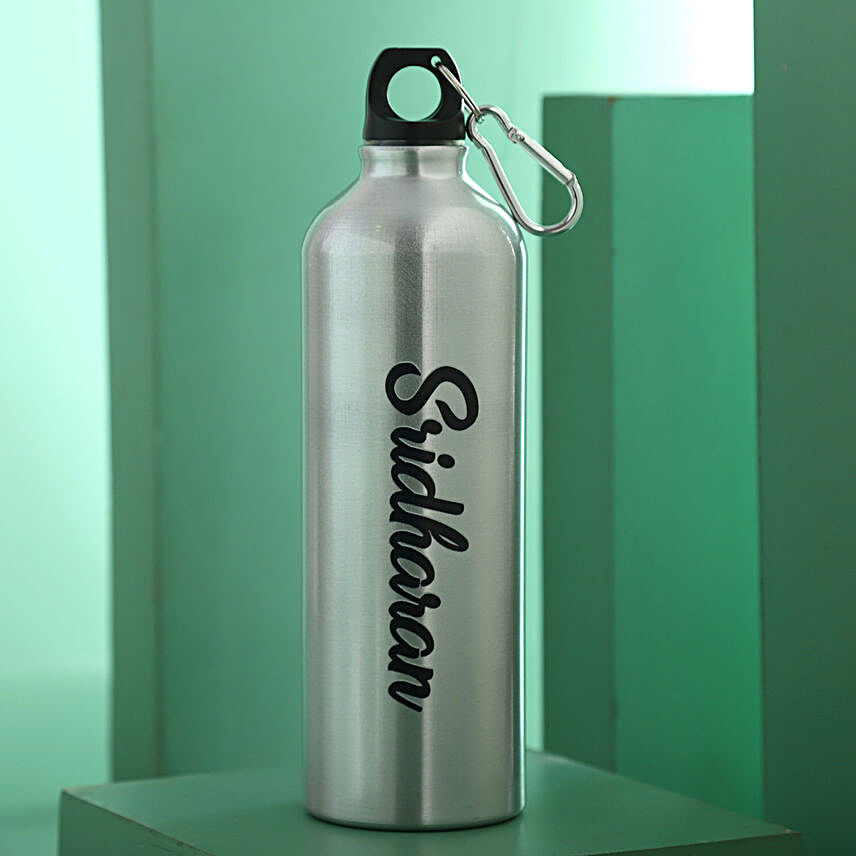 Personalised Silver Water Bottle