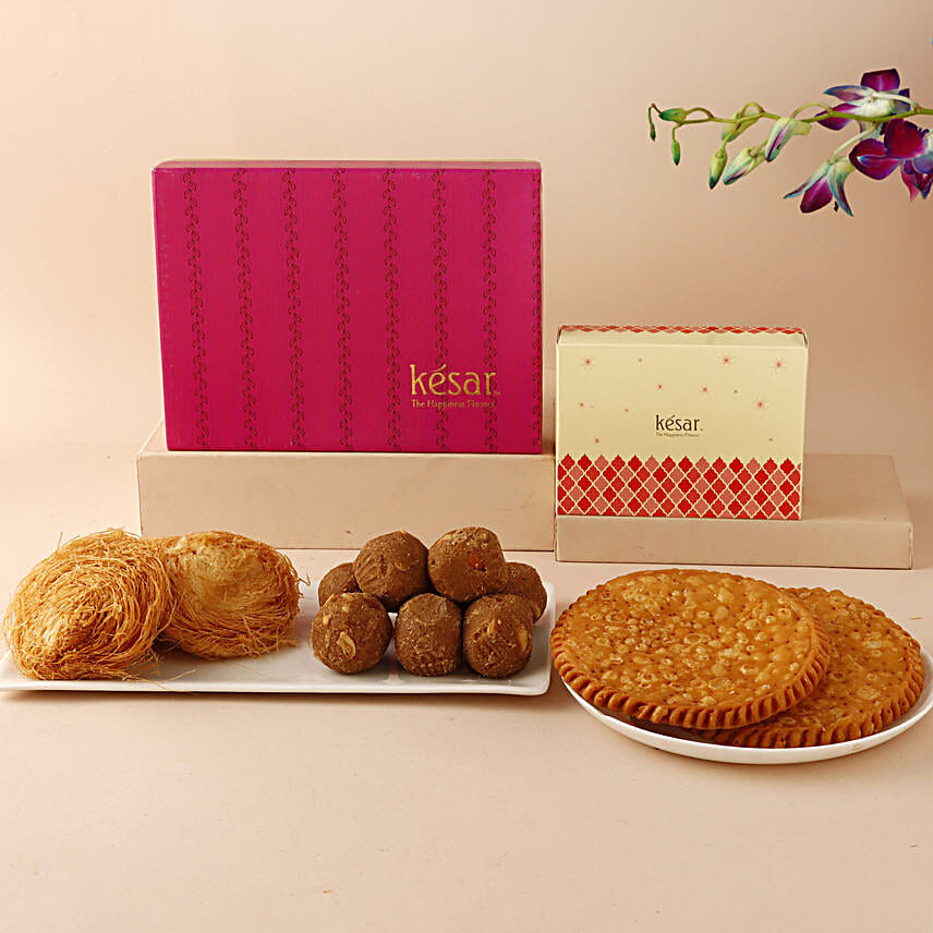 Happy Karwa Chauth Sweets N Snacks Gift Box