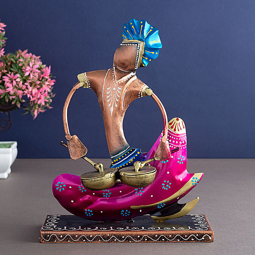 Turban Musician Showpiece Multicoloured