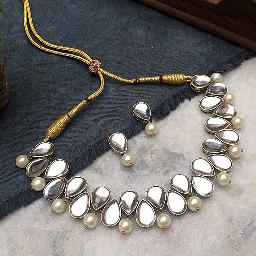 Kundan N Pearl Necklace:New Arrival Gifts for Anniversary