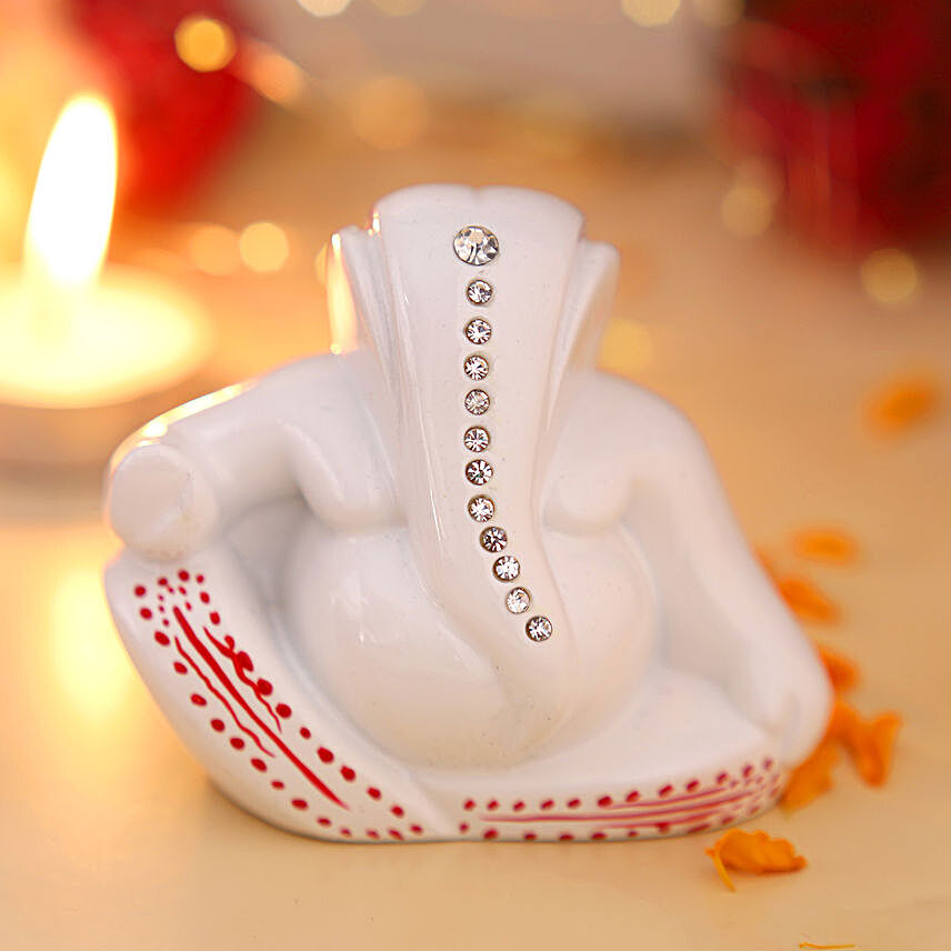 online Illuminating Resting Ganesha Idol:Idols For Diwali