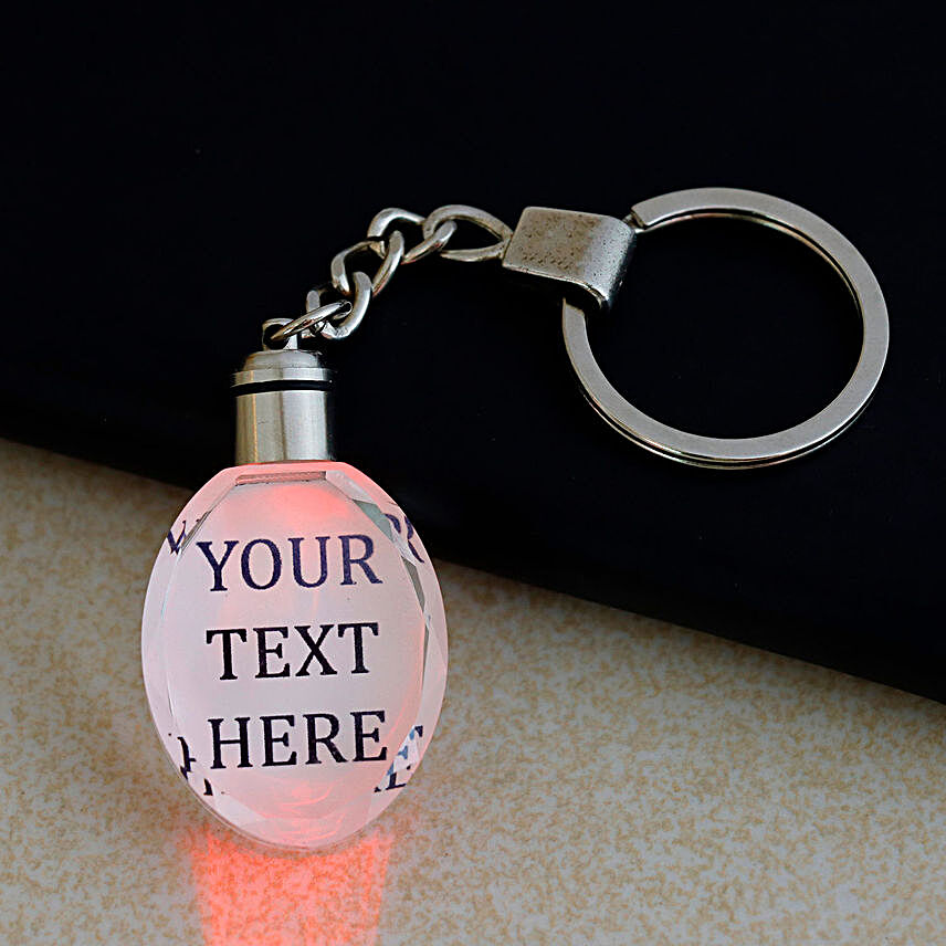 Personalised LED Oval Shaped Keychain:Buy Personalised Stationery Set