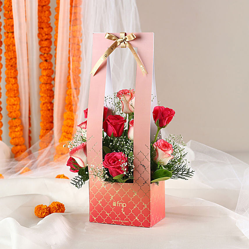 Festive Special Roses Gift Arrangement:Diwali Gifts For Parents