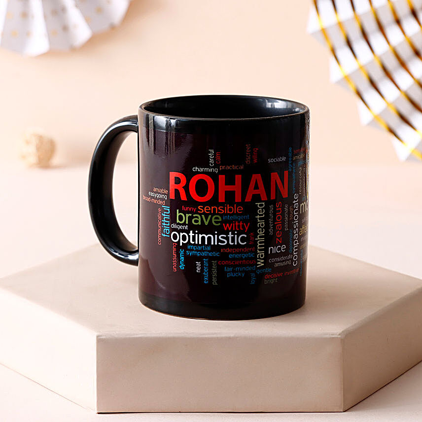 Full Of Qualities Personalised Mug Hand Delivery:Valentine Gifts for Men