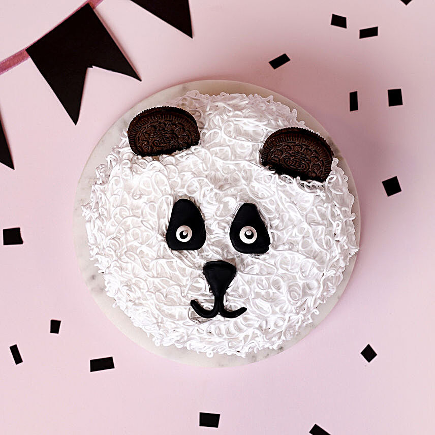 Cute Panda Chocolate Cake Eggless-Half Kg