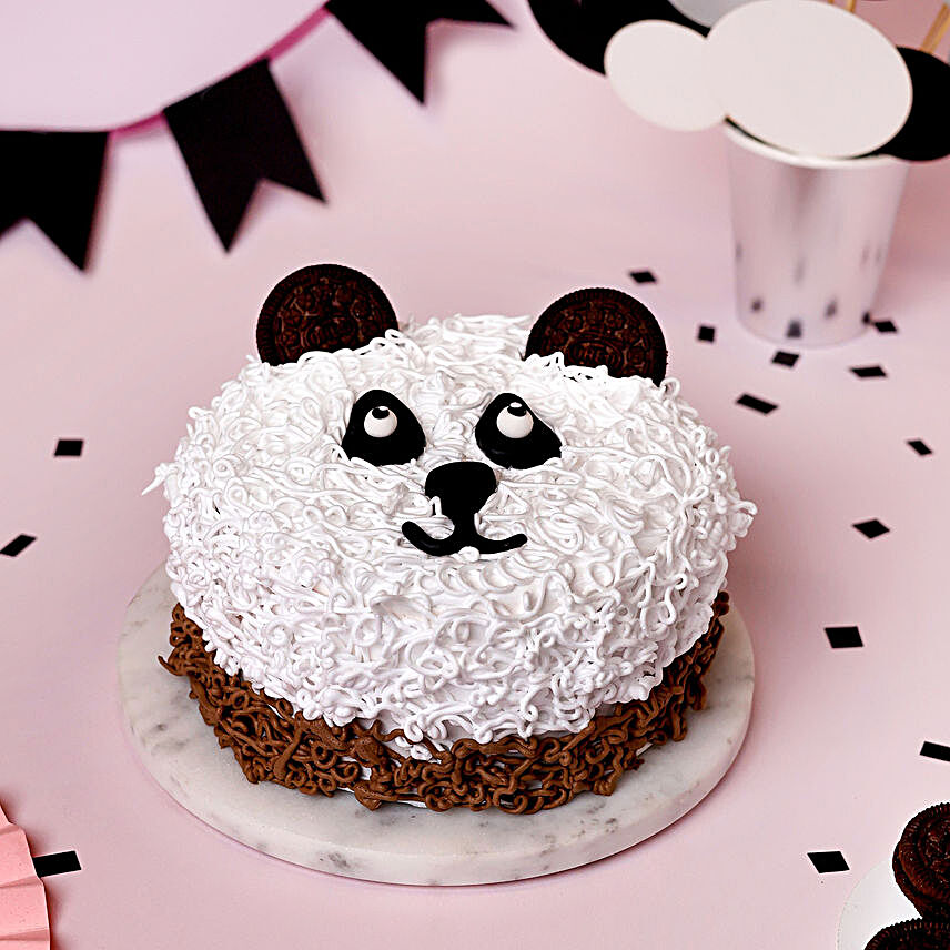 Cute Panda Chocolate Cake:Fondant Cakes