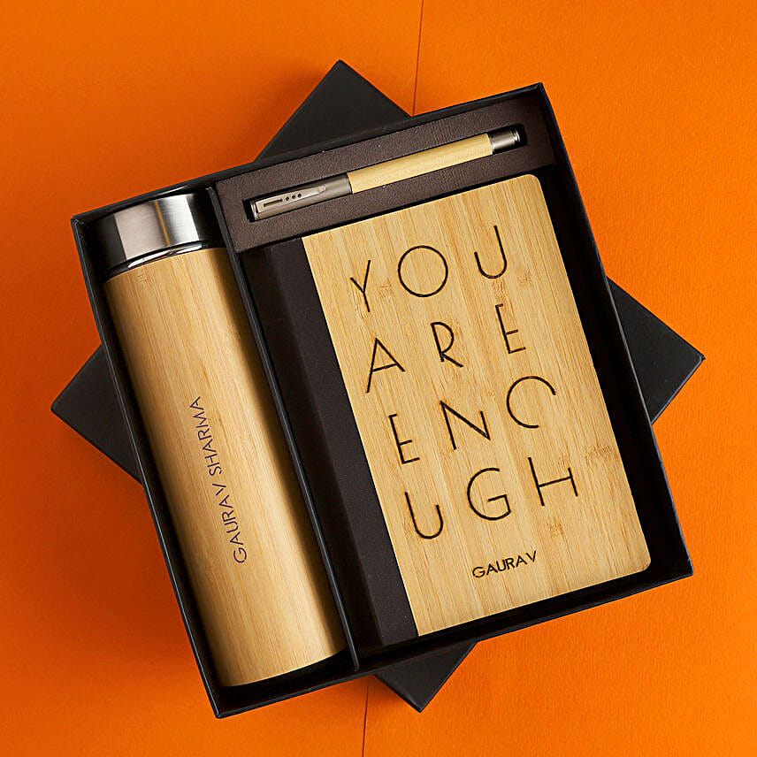 You Are Enough Personalised Bamboo Made Gift Set