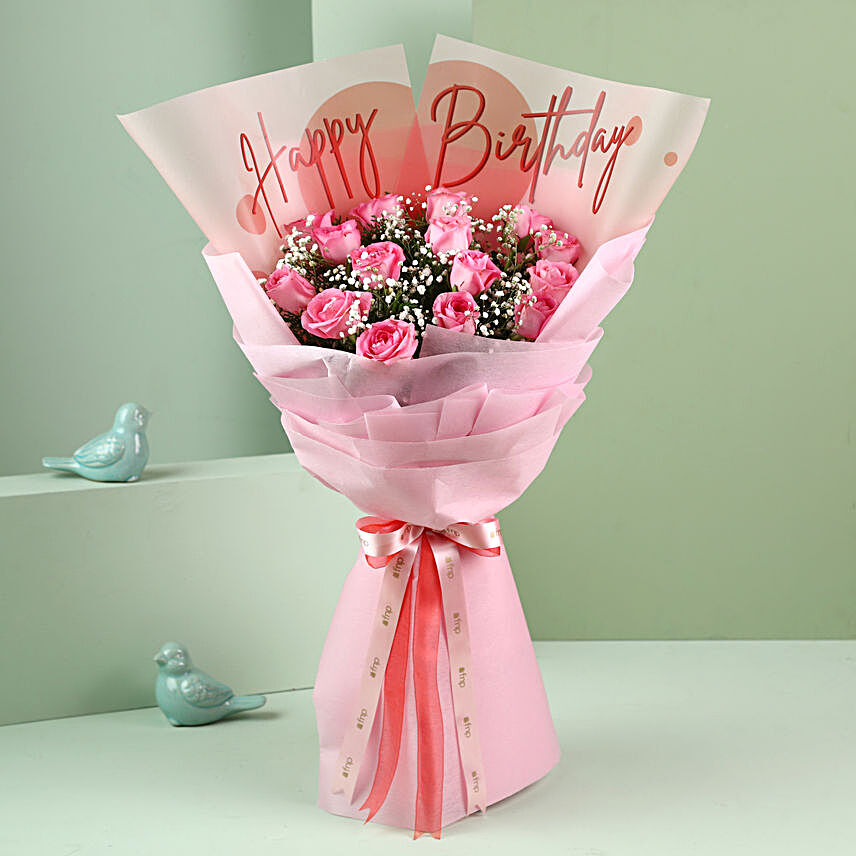 Confetti Wishes Floral Bouquet:Birthday Surprises