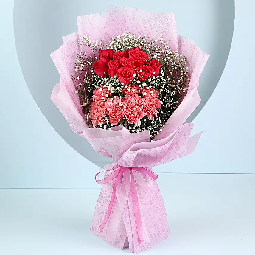 Amazing Red Gypsophila Bouquet