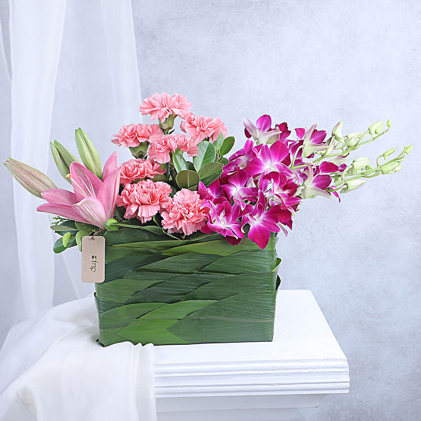 Oriental Flowers Arrangement:Exotic Flower Bouquet