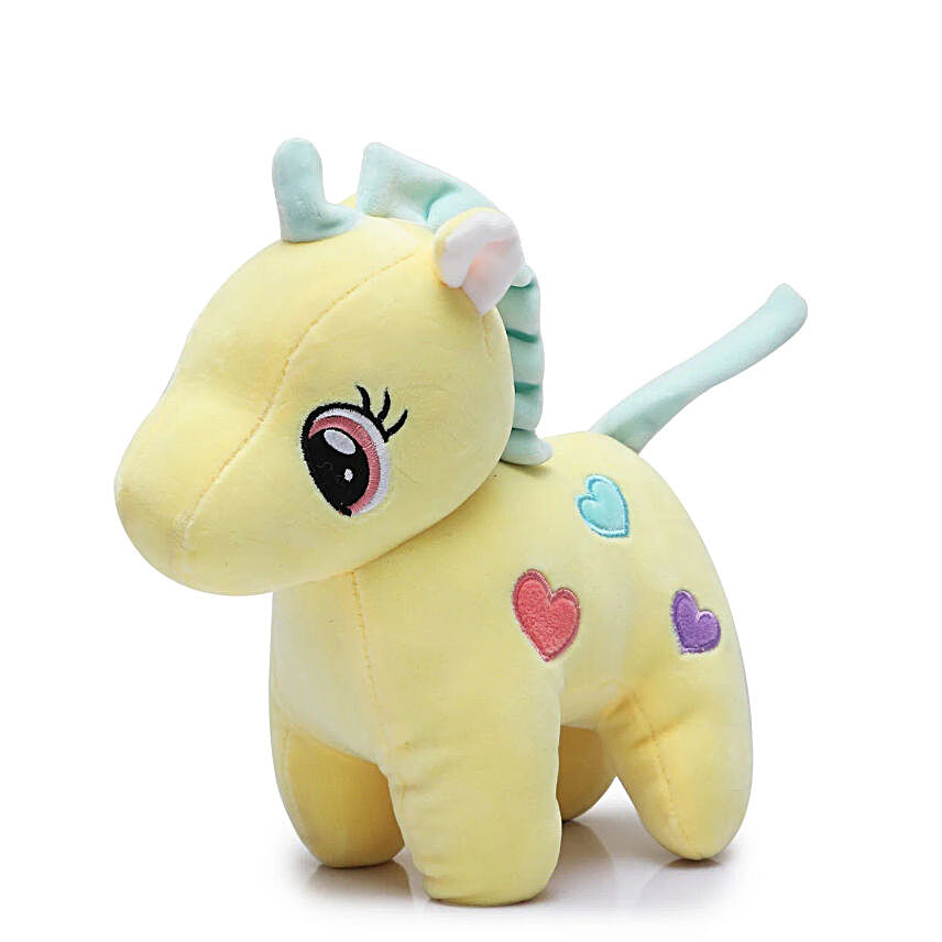 Cute Yellow Unicorn Soft Toy