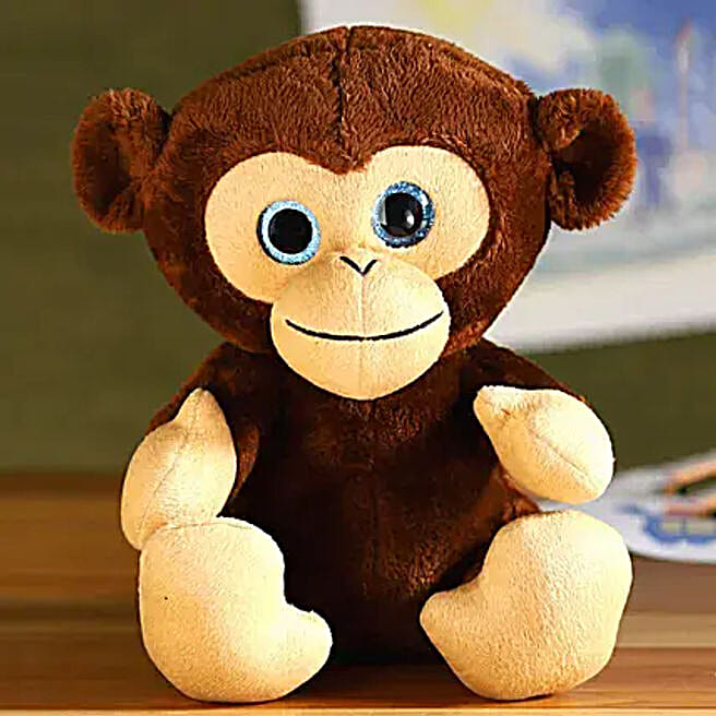 Buy/Send Mirada Dark Brown Glitter With Eye Monkey Soft Toy Online