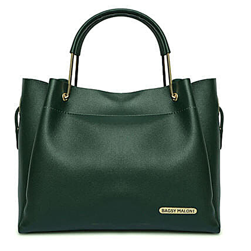 Bagsy Malone N Green Stylish Tote Handbag:Handbags and Wallets