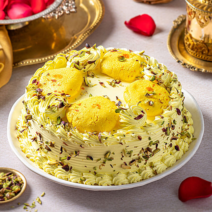 Butterscotch Cake With Rasmalai 1kg Eggless