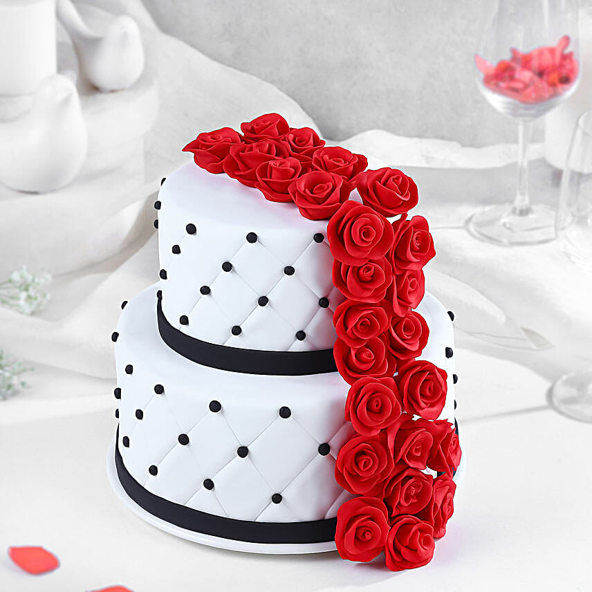 Rose Fondant Cake Pineapple 5kg