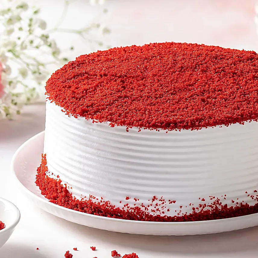 Buy Send Red Velvet Fresh Cream Cake Half kg Online FNP