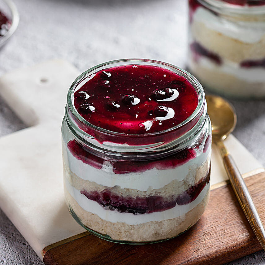 Blueberry Cream Cake Jar Set of 4