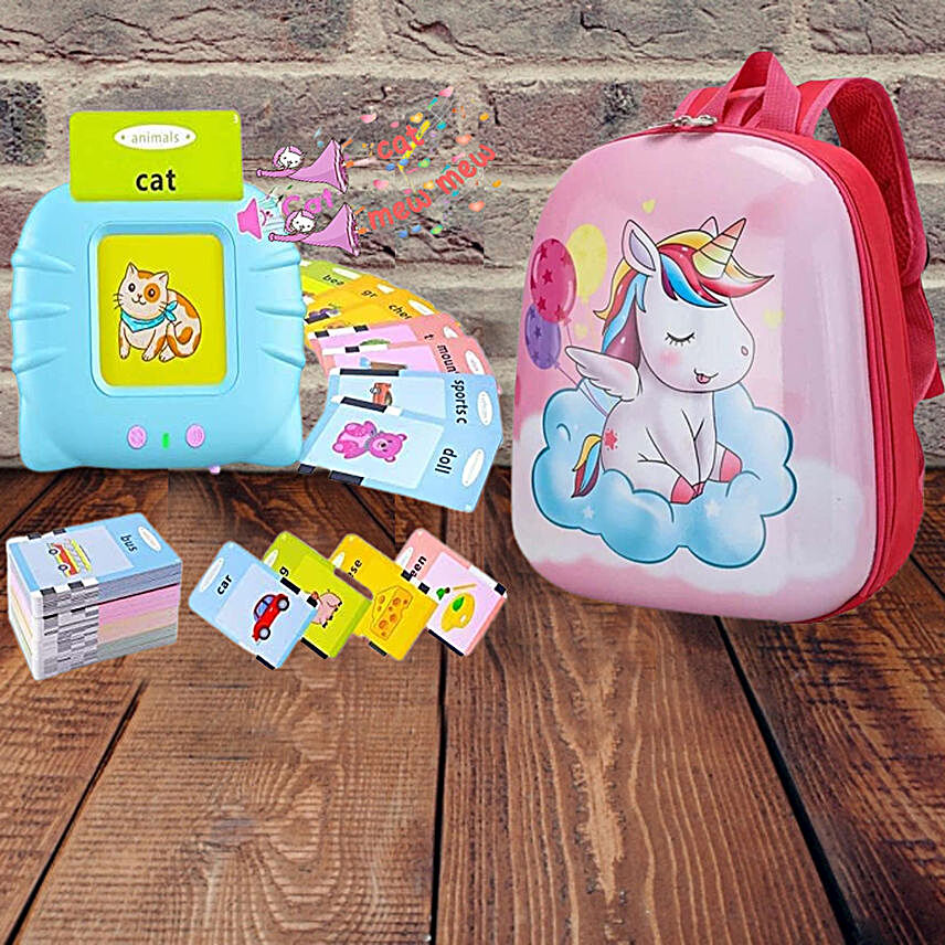Talking English Flashcards With Cute Bag
