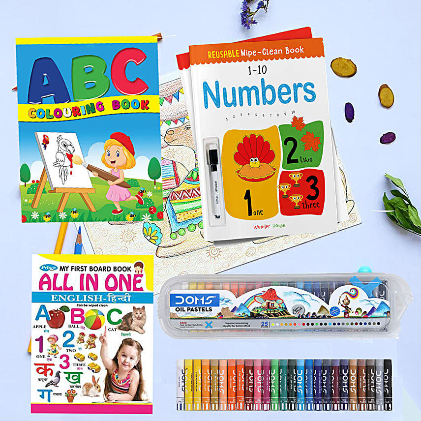 Fun Learning Book Set with Crayons:Stationery Gifts