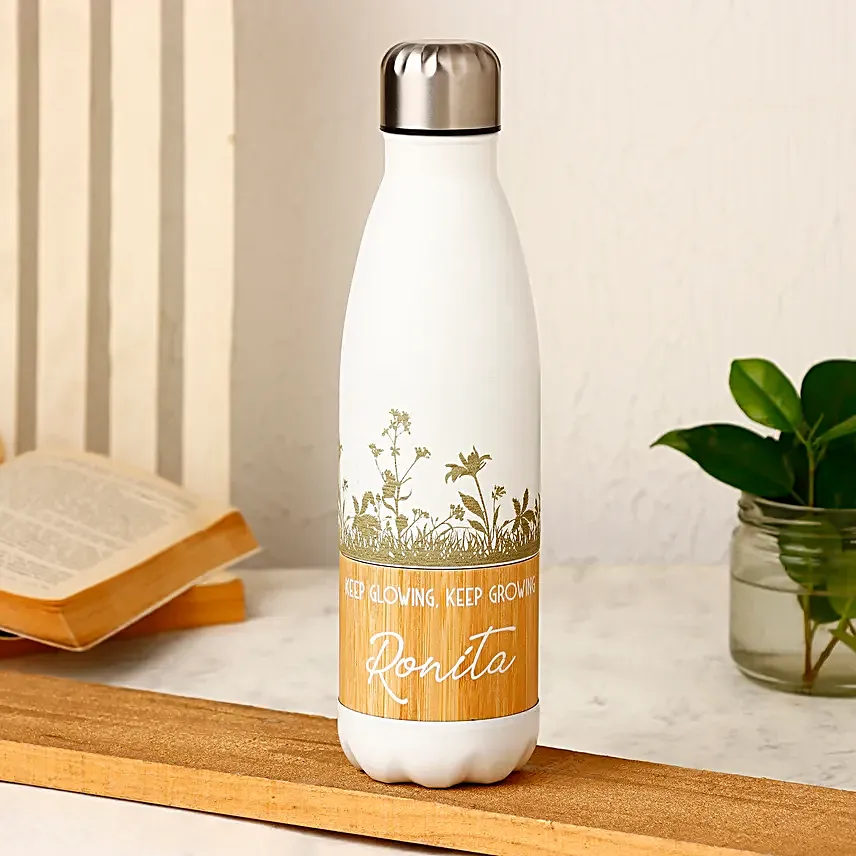 Personalised Bamboo Cola Vacuum Flask:Women's Day Gifts