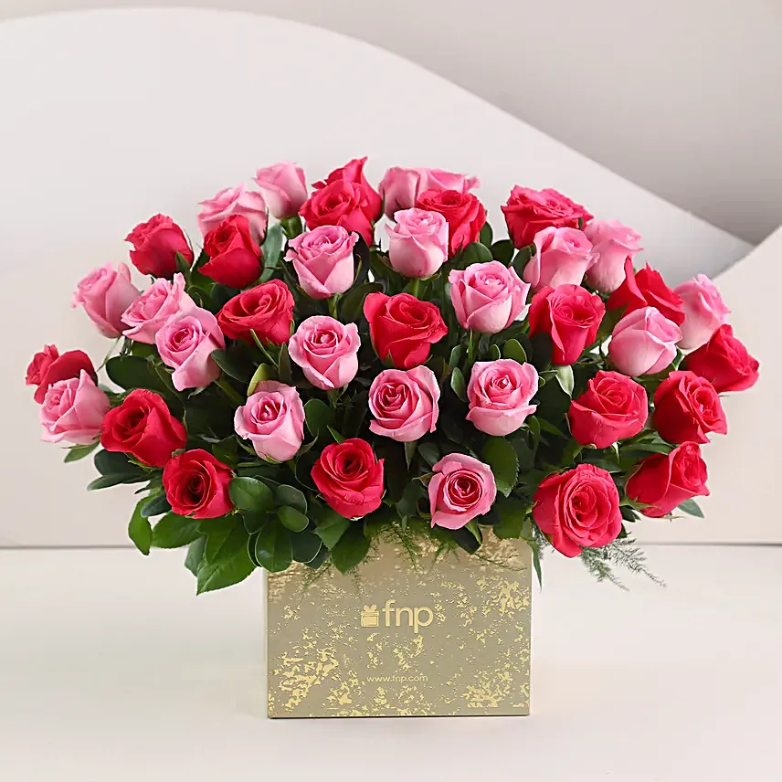 Love In The Air Roses Box:Anniversary Flowers