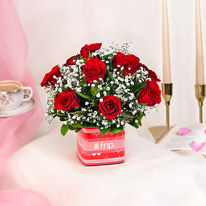Crimson Love Vase Arrangement