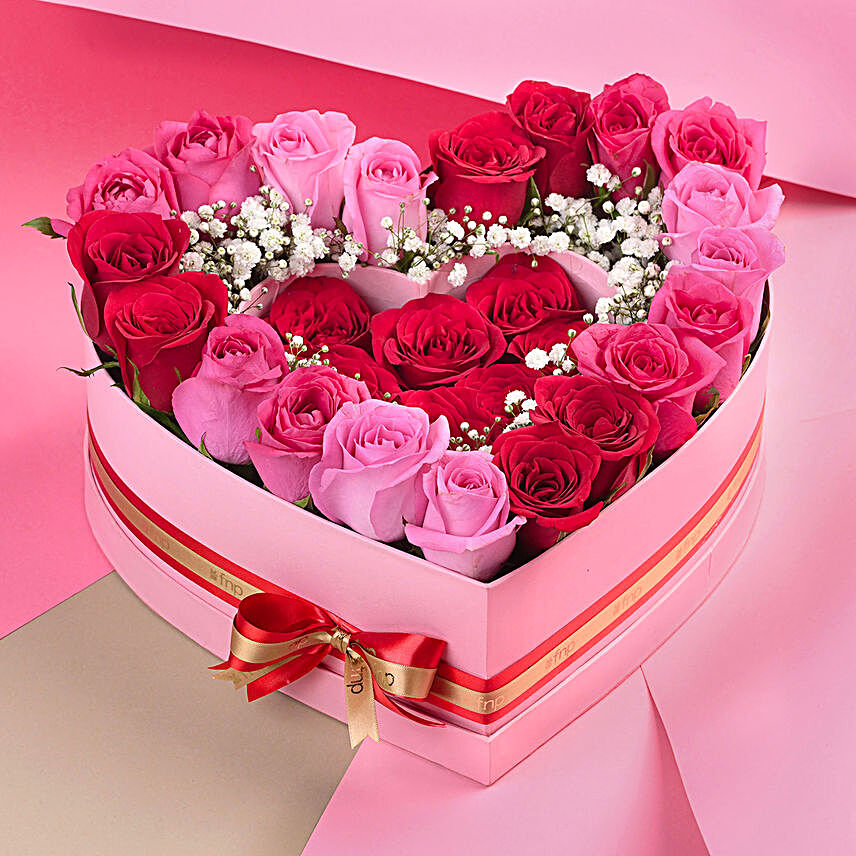 Ravishing Roses Heart Box:Heart Shaped Flower Arrangements