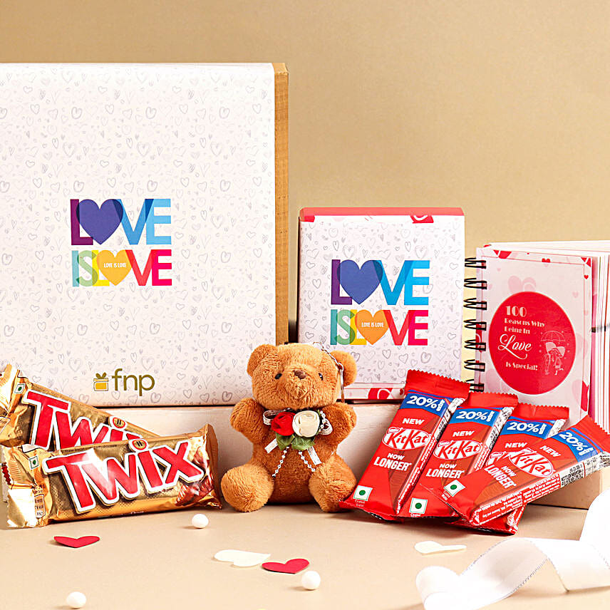 Liefde is een speciale geschenkmand