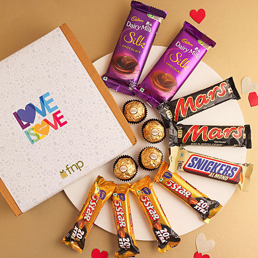 Sweetness Infused Love Box:Chocolates Hampers