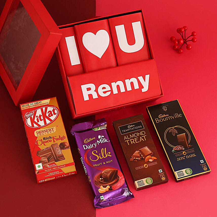 I Love You Personalised Chocolate Box