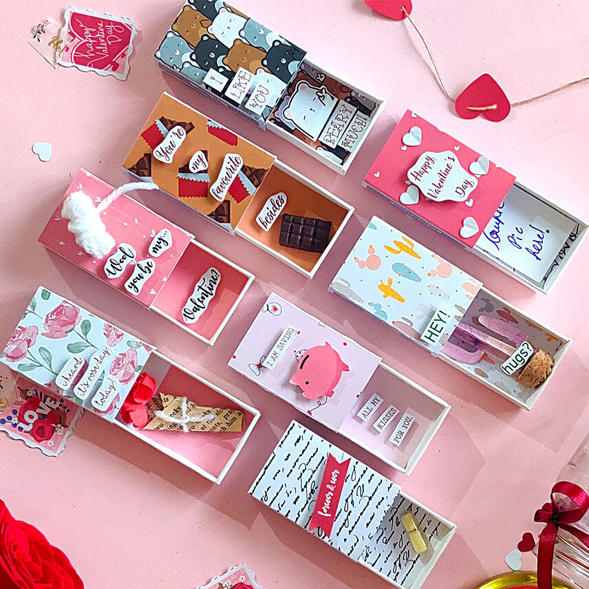 Personalised Valentines Week Matchbox Jar:Elegant Home Décor Gifts