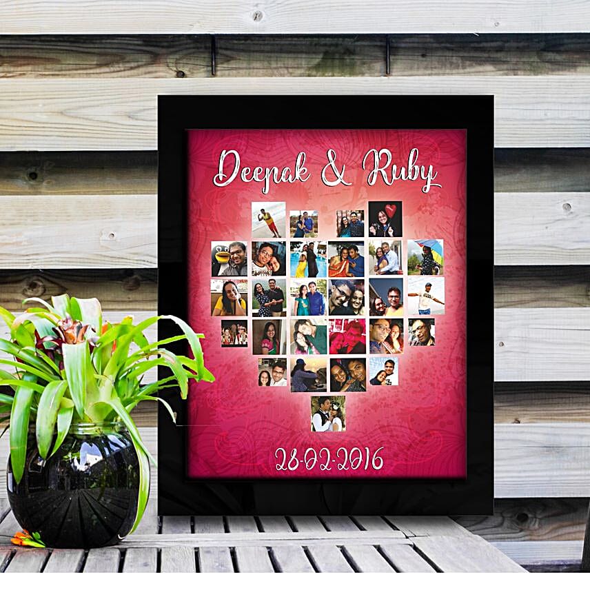 Personalised Heart Collage Photo Frame