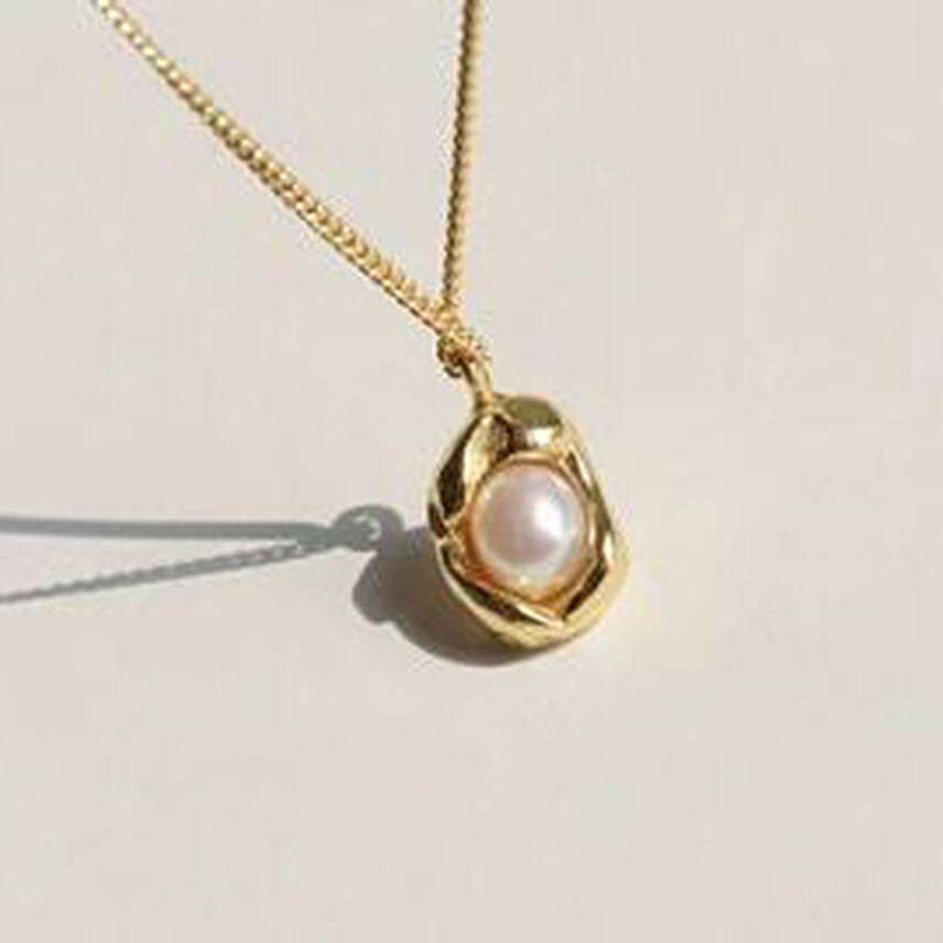 Buy/Send Reborn Symbol Pearl Gold Necklace Online- FNP