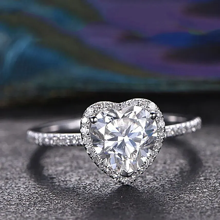 Heart shaped ring online sales