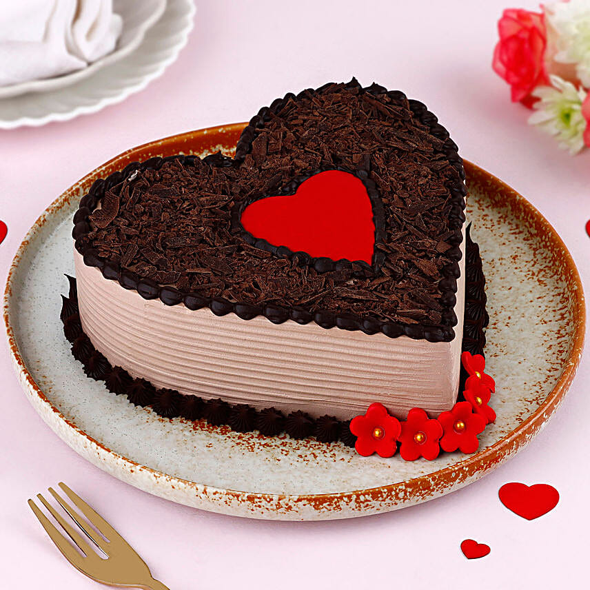 Crimson Heart Chocolate Cake