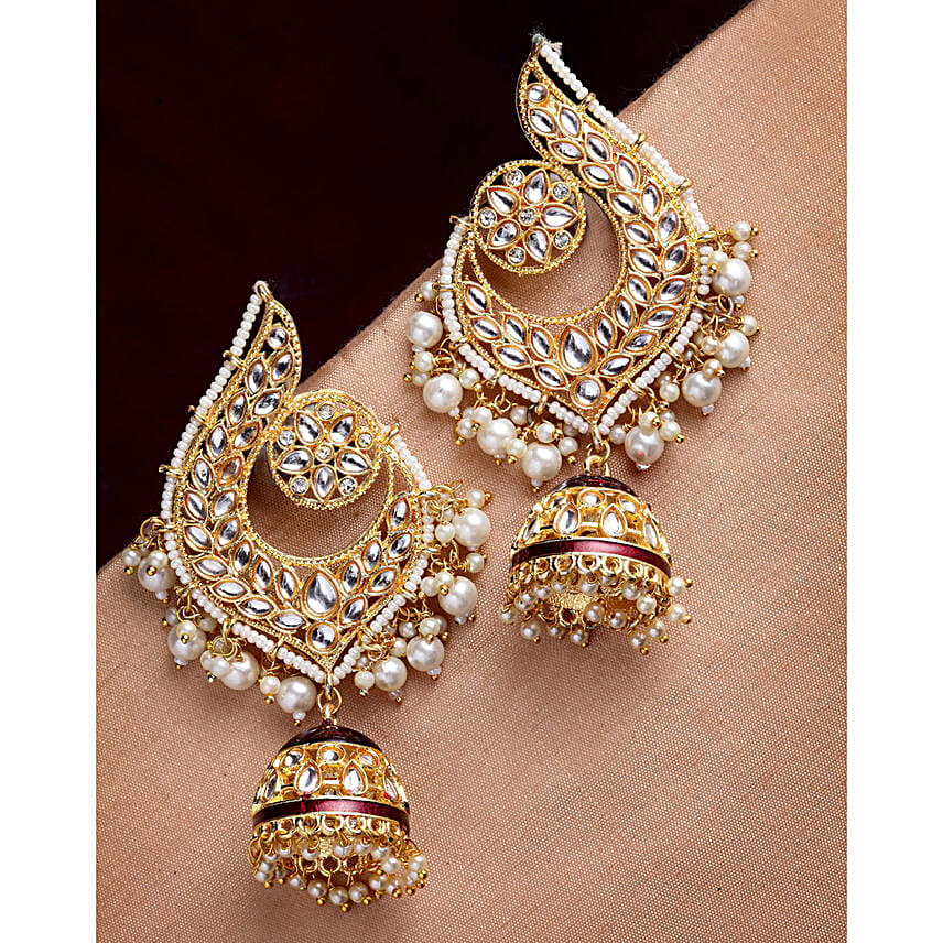 PANASH Motif Jhumka Style Earrings