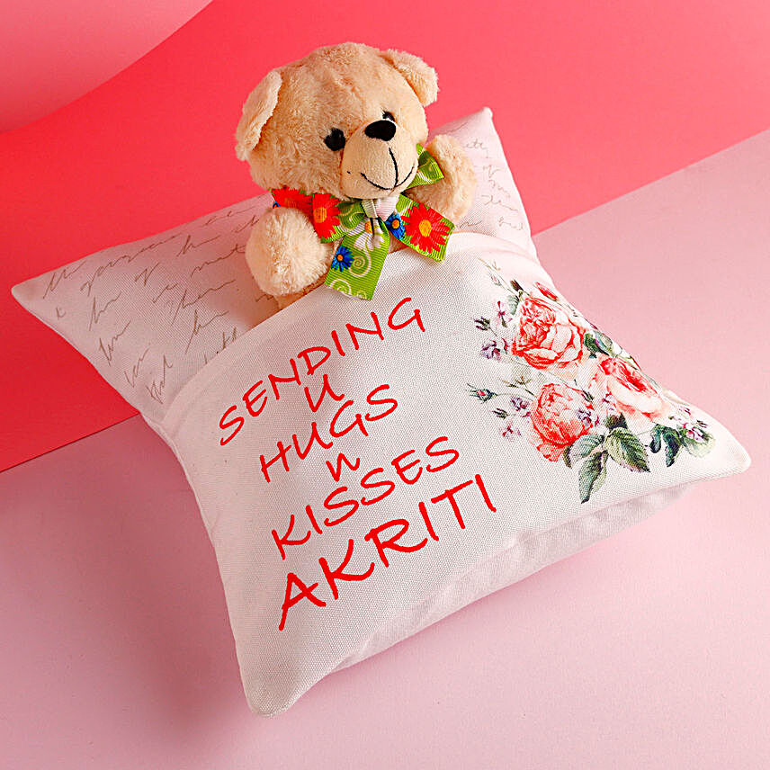 Personalised Hugs N Kisses Gift:Teddy Day Gifts
