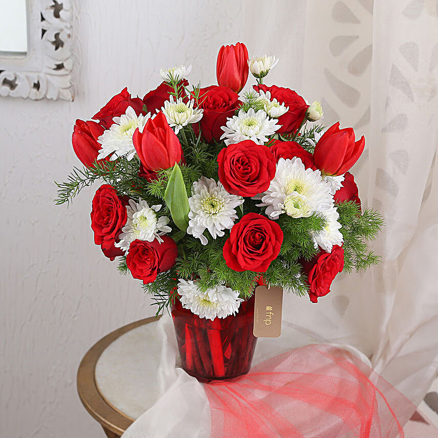 Love Charm Floral Vase:Exotic Flowers