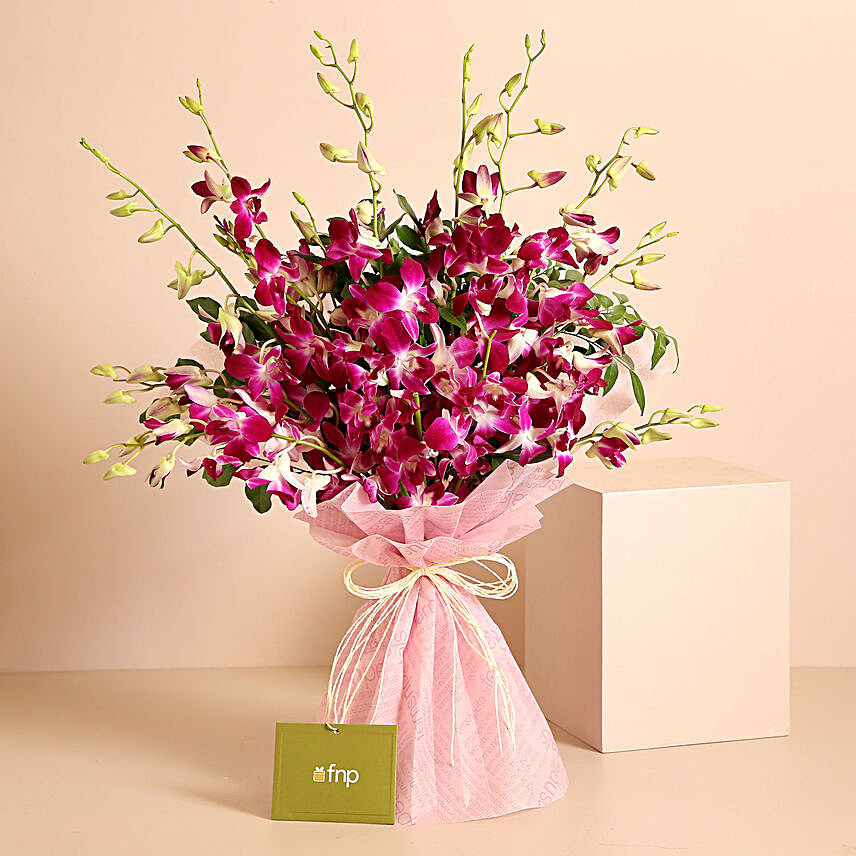 Luxe Lov Orchids Bouquet:Women's Day Gifts