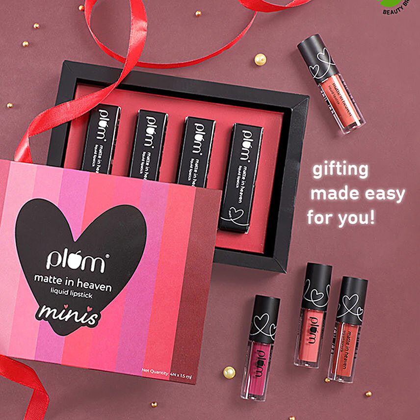 Plum Matte In Heaven Liquid Lipstick Minis:Send Cosmetics & Spa Hampers