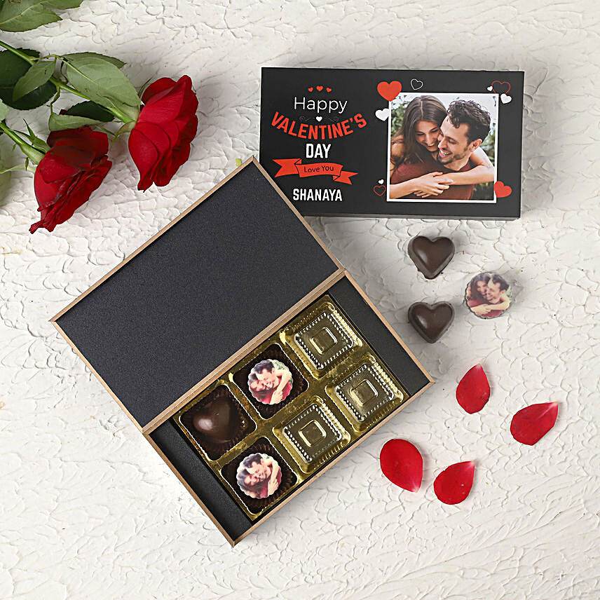 Personalised Sweet Valentine Chocolate Gift- 6 Pcs
