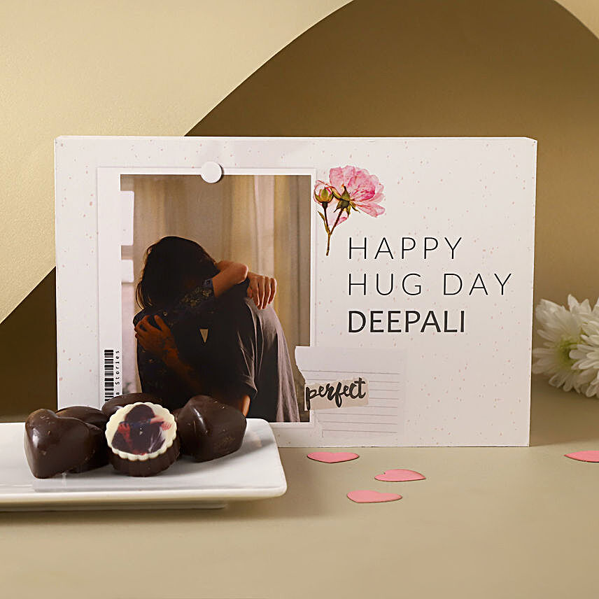 Happy Hug Day Personalised Chocolate Box