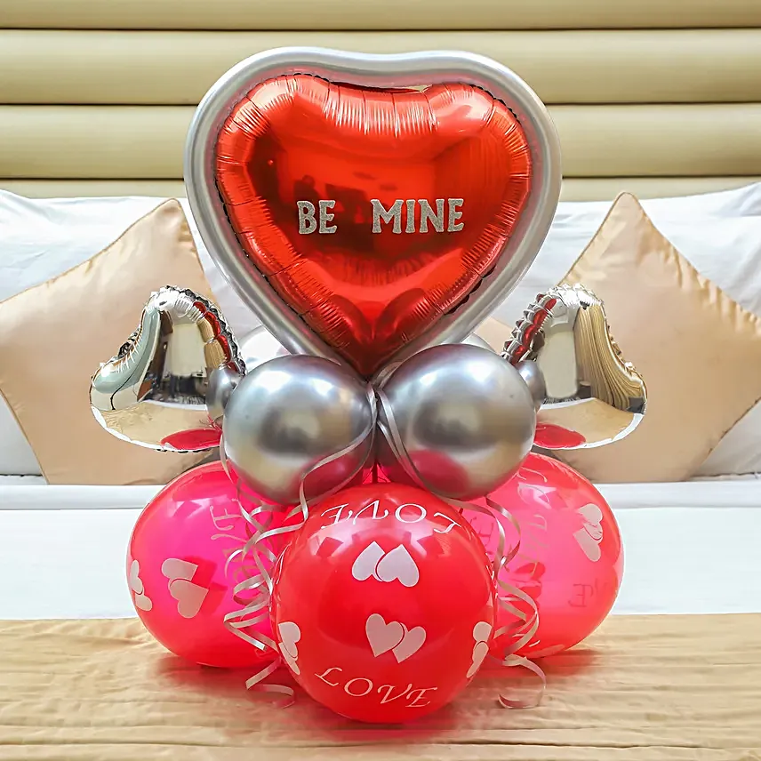 Be Mine Balloon Arrangement:Valentine's Day Room Decor