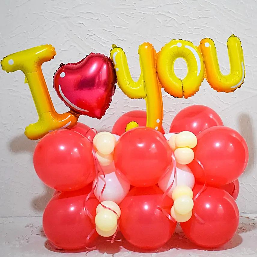I Love You Balloon Arrangements:Valentine's Day Room Decor