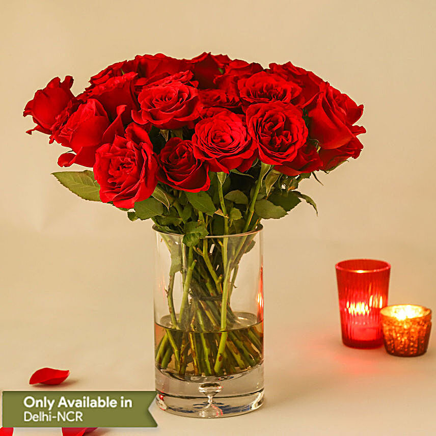 Romantic Love Roses Vase
